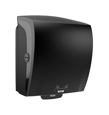 Rollenhandtuchspender 82070 System, schwarz, Au&szlig;enabrollung
