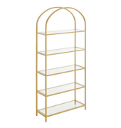 Bücherregal gold 83,0 x 30,2 x 183,5 cm
