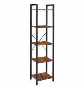 Bücherregal braun, schwarz 40,0 x 30,0 x 146,0 cm