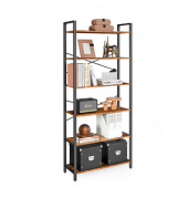 Bücherregal braun, schwarz 80,0 x 30,0 x 186,0 cm