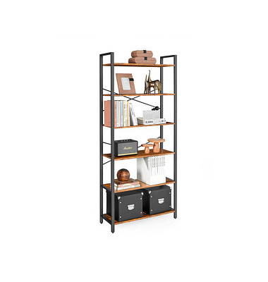 Bücherregal braun, schwarz 80,0 x 30,0 x 186,0 cm