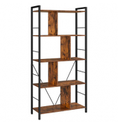 Bücherregal braun, schwarz 74,0 x 30,0 x 150,0 cm