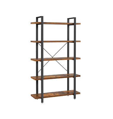Bücherregal braun, schwarz 105,0 x 33,5 x 177,5 cm