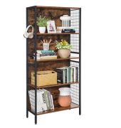 Bücherregal braun, schwarz 74,0 x 30,0 x 155,0 cm