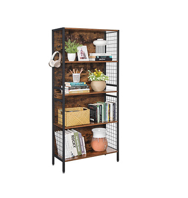 Bücherregal braun, schwarz 74,0 x 30,0 x 155,0 cm
