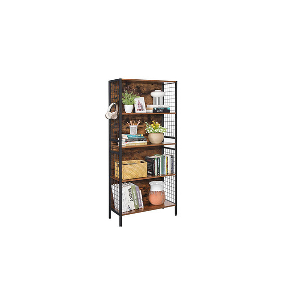 0194343105703 - Vasagle Bücherregal Büroregal Küchenregal Standregal mit 4 Ablagen 4 S-Haken inklusive Büro Wohnzimmer Homeoffice stabiles Stahlgestell 0194343105703 - Vasagle Bücherregal Büroregal Küchenregal Standregal mit 4 Ablagen 4 S-Haken inklusive Büro Wohnzimmer Homeoffice stabiles Stahlgestell