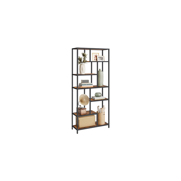 0194343199931 - Bücherregal braun schwarz 800 x 300 x 1800 cm 0194343199931 VASAGLE 0194343199931 - Bücherregal braun schwarz 800 x 300 x 1800 cm 0194343199931 VASAGLE
