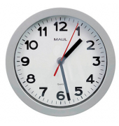 Wanduhr MAULstep weiß silber Kunststoff, Ø 20,0 cm
