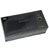 Servietten Daily Collection schwarz 2-lagig 12,0 x 12,0 cm