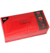 Servietten Daily Collection rot 2-lagig 12,0 x 12,0 cm