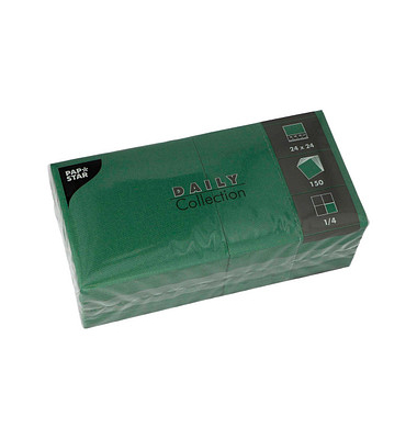 Servietten Daily Collection grün 2-lagig 12,0 x 12,0 cm