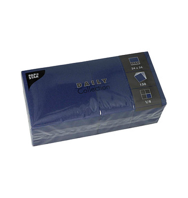 Servietten Daily Collection dunkelblau 2-lagig 12,0 x 12,0 cm