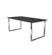 Schreibtisch Yukon  , manuell höhenverstellbar, 68-82cm (H), 180x80cm (BxT), rechteckig, anthrazit / silber