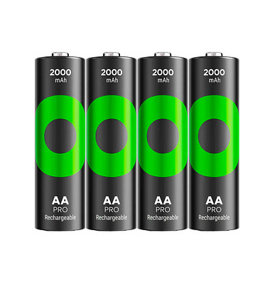 4 GP Akkus ReCyko+ PRO Mignon AA 2.000 mAh
