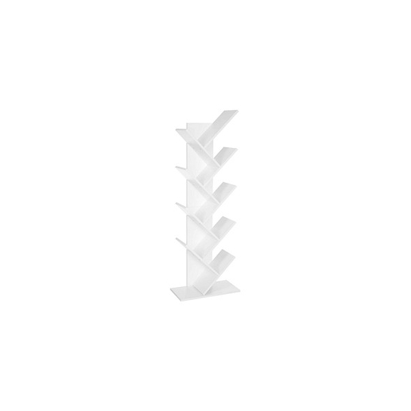 6955880304813 - Songmics - vasagle Bücherregal 8 Ebenen Baumform Standregal cd Regal aus Holz für Wohnzimmer Büro Weiß von LBC11WTV1 - Weiß 6955880304813 - Songmics - vasagle Bücherregal 8 Ebenen Baumform Standregal cd Regal aus Holz für Wohnzimmer Büro Weiß von LBC11WTV1 - Weiß