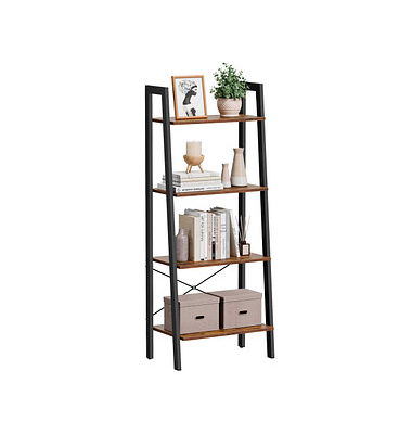Bücherregal braun, schwarz 56,0 x 34,0 x 137,5 cm