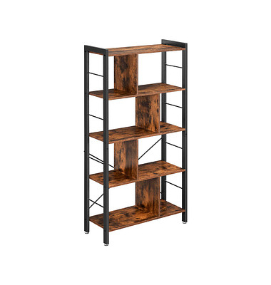 Bücherregal braun, schwarz 74,0 x 30,0 x 154,5 cm