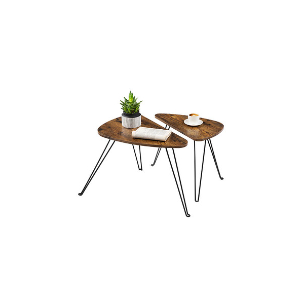 0194343010915 - Songmics - vasagle Beistelltische 2er Set Couchtische für Wohnzimmer Esszimmer Schlafzimmer Industrie-Design vintagebraun-schwarz von LNT012B01 0194343010915 - Songmics - vasagle Beistelltische 2er Set Couchtische für Wohnzimmer Esszimmer Schlafzimmer Industrie-Design vintagebraun-schwarz von LNT012B01