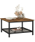 Couchtisch, 45cm (H), 80x80cm (BxT), quadratisch, braun / schwarz