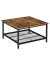 Couchtisch, 45cm (H), 80x80cm (BxT), quadratisch, braun / schwarz