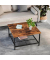 Couchtisch, 45cm (H), 80x80cm (BxT), quadratisch, braun / schwarz