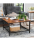 Couchtisch, 45cm (H), 80x80cm (BxT), quadratisch, braun / schwarz