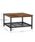 Couchtisch, 45cm (H), 80x80cm (BxT), quadratisch, braun / schwarz