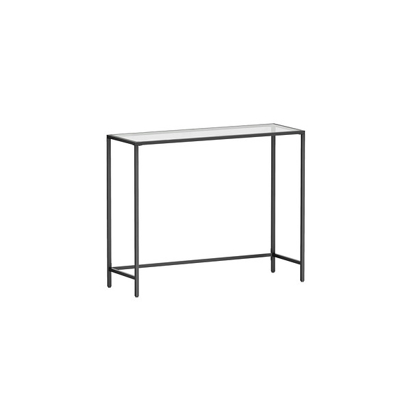 0194343014463 - Songmics - vasagle Konsolentisch Beistelltisch aus Hartglas moderner Sofatisch einfacher Aufbau verstellbare Füße Wohnzimmer Flur schwarz 0194343014463 - Songmics - vasagle Konsolentisch Beistelltisch aus Hartglas moderner Sofatisch einfacher Aufbau verstellbare Füße Wohnzimmer Flur schwarz