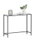 Konsolentisch LGT026B01, 80cm (H), 100x35cm (BxT), rechteckig, glasklar / schwarz