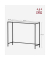 Konsolentisch LGT026B01, 80cm (H), 100x35cm (BxT), rechteckig, glasklar / schwarz