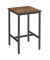 Bistrotisch LBT25X, 92cm (H), 60x60cm (BxT), quadratisch, braun / schwarz