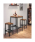 Bistrotisch LBT25X, 92cm (H), 60x60cm (BxT), quadratisch, braun / schwarz