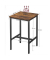 Bistrotisch LBT25X, 92cm (H), 60x60cm (BxT), quadratisch, braun / schwarz