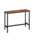 Bistrotisch LBT010B01, 90cm (H), 100x40cm (BxT), rechteckig, braun / schwarz