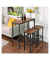 Bistrotisch LBT010B01, 90cm (H), 100x40cm (BxT), rechteckig, braun / schwarz