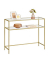 Konsolentisch LGT025A01, 80cm (H), 100x35cm (BxT), rechteckig, glasklar / gold