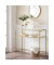 Konsolentisch LGT025A01, 80cm (H), 100x35cm (BxT), rechteckig, glasklar / gold