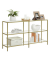 Konsolentisch LGT024A01, 73,3cm (H), 130x30cm (BxT), rechteckig, glasklar / gold