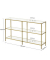 Konsolentisch LGT024A01, 73,3cm (H), 130x30cm (BxT), rechteckig, glasklar / gold