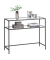 Konsolentisch LGT025B01, 80cm (H), 100x35cm (BxT), rechteckig, glasklar / schwarz