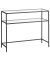 Konsolentisch LGT025B01, 80cm (H), 100x35cm (BxT), rechteckig, glasklar / schwarz
