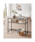Konsolentisch LGT025B01, 80cm (H), 100x35cm (BxT), rechteckig, glasklar / schwarz