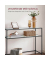 Konsolentisch LGT025B01, 80cm (H), 100x35cm (BxT), rechteckig, glasklar / schwarz