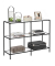 Konsolentisch LGT027B01, 73cm (H), 100x30cm (BxT), rechteckig, glasklar / schwarz