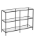 Konsolentisch LGT027B01, 73cm (H), 100x30cm (BxT), rechteckig, glasklar / schwarz