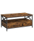 Couchtisch, 45cm (H), 100x55cm (BxT), rechteckig, braun / schwarz