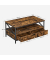 Couchtisch, 45cm (H), 100x55cm (BxT), rechteckig, braun / schwarz