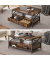 Couchtisch, 45cm (H), 100x55cm (BxT), rechteckig, braun / schwarz