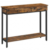 Konsolentisch LNT015B01V1, 80cm (H), 100x30cm (BxT), rechteckig, braun / schwarz