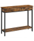 Konsolentisch LNT015B01V1, 80cm (H), 100x30cm (BxT), rechteckig, braun / schwarz